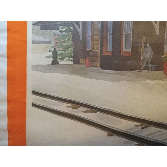 Vintage Framed Print "KENNEDY '81" Called "NEW OXFORD TRAIN STATION" - Picture 11 of 12